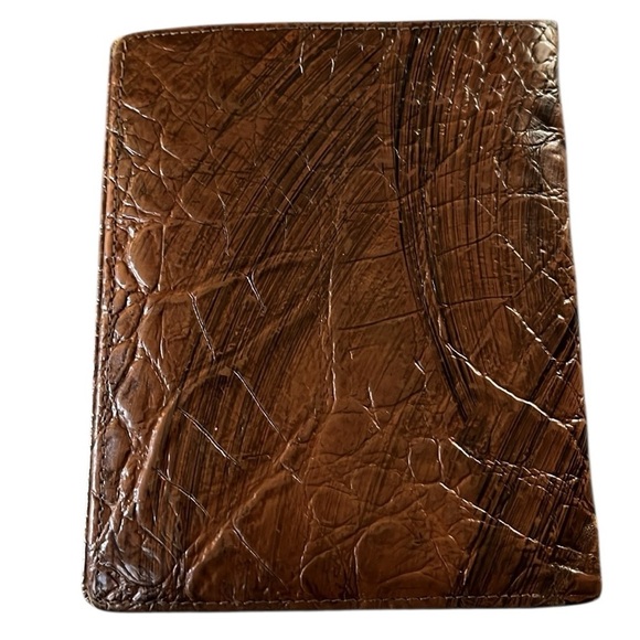 Valentino Morris Italian Crocodile Leather Wallet/ Bifold - Picture 2 of 4